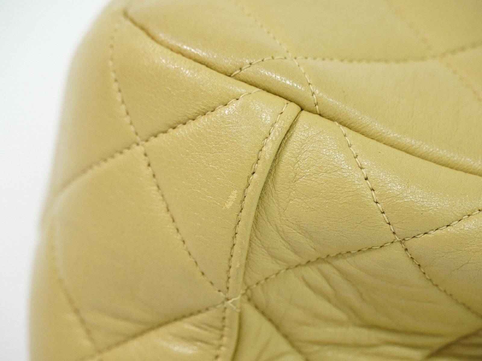 Chanel Vintage Tote Leather, BEIGE, LEATHER, Tote bag