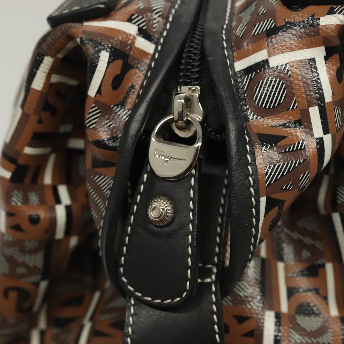 Salvatore Ferragamo Vintage Handbag Canvas, BROWN, CANVAS, Handbag