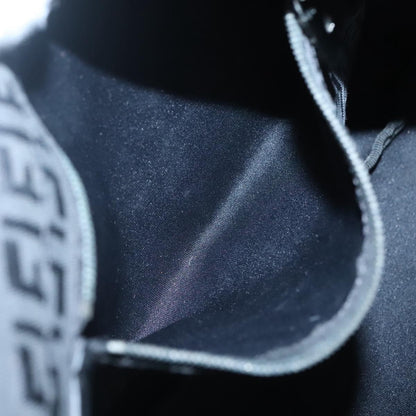 Fendi Roll Tote Zucchino Canvas, BLACK, CANVAS, Tote bag