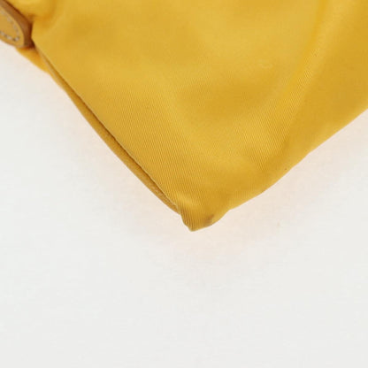 Prada Logo Chain Crossbody Bag Tessuto and Saffiano Leather, YELLOW, NYLON, Clutche & pouche