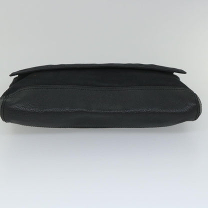 Balenciaga Flap Clutch Canvas with Leather, BLACK, CANVAS, Clutche & pouche