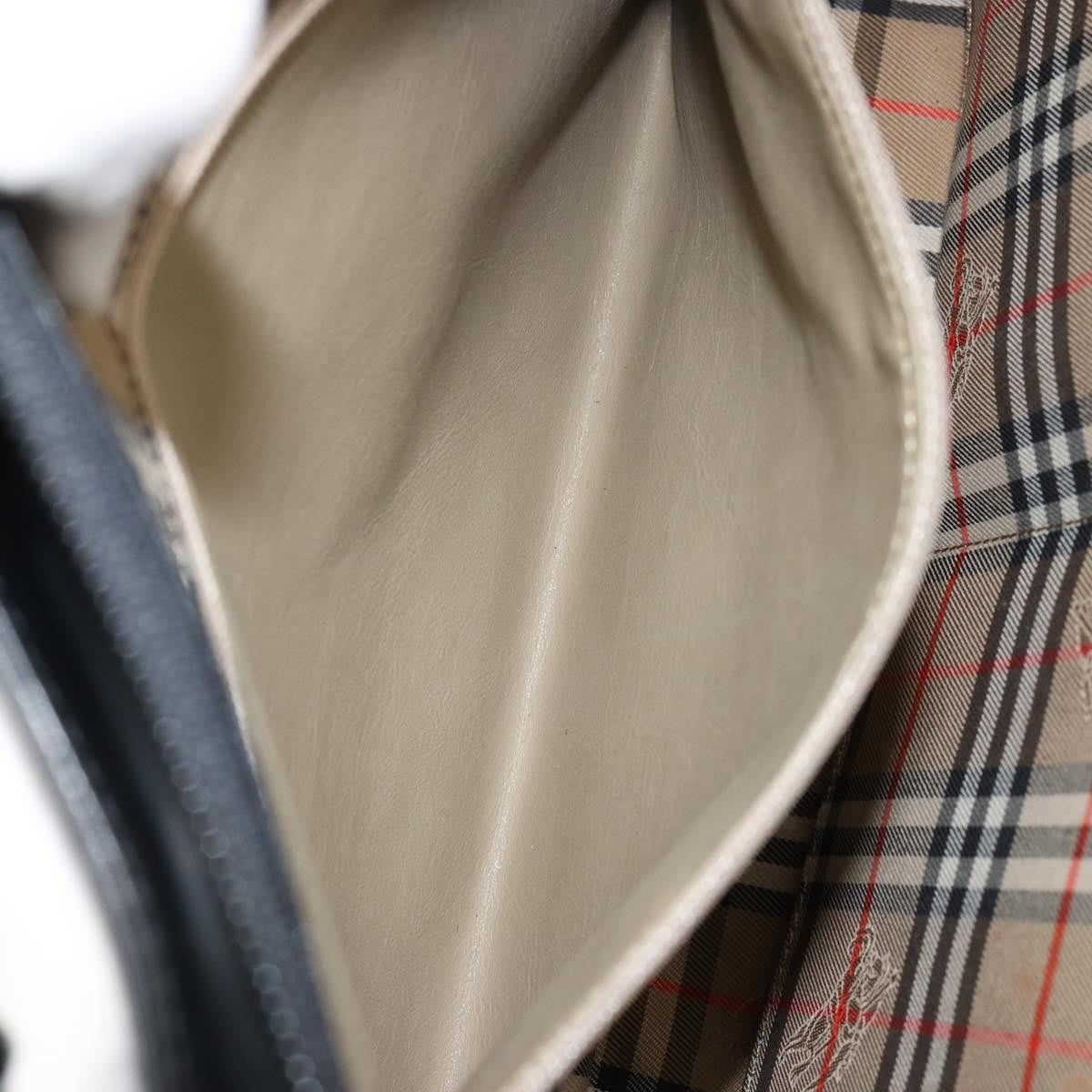 Burberry Vintage Handbag Leather, BLACK, LEATHER, Handbag