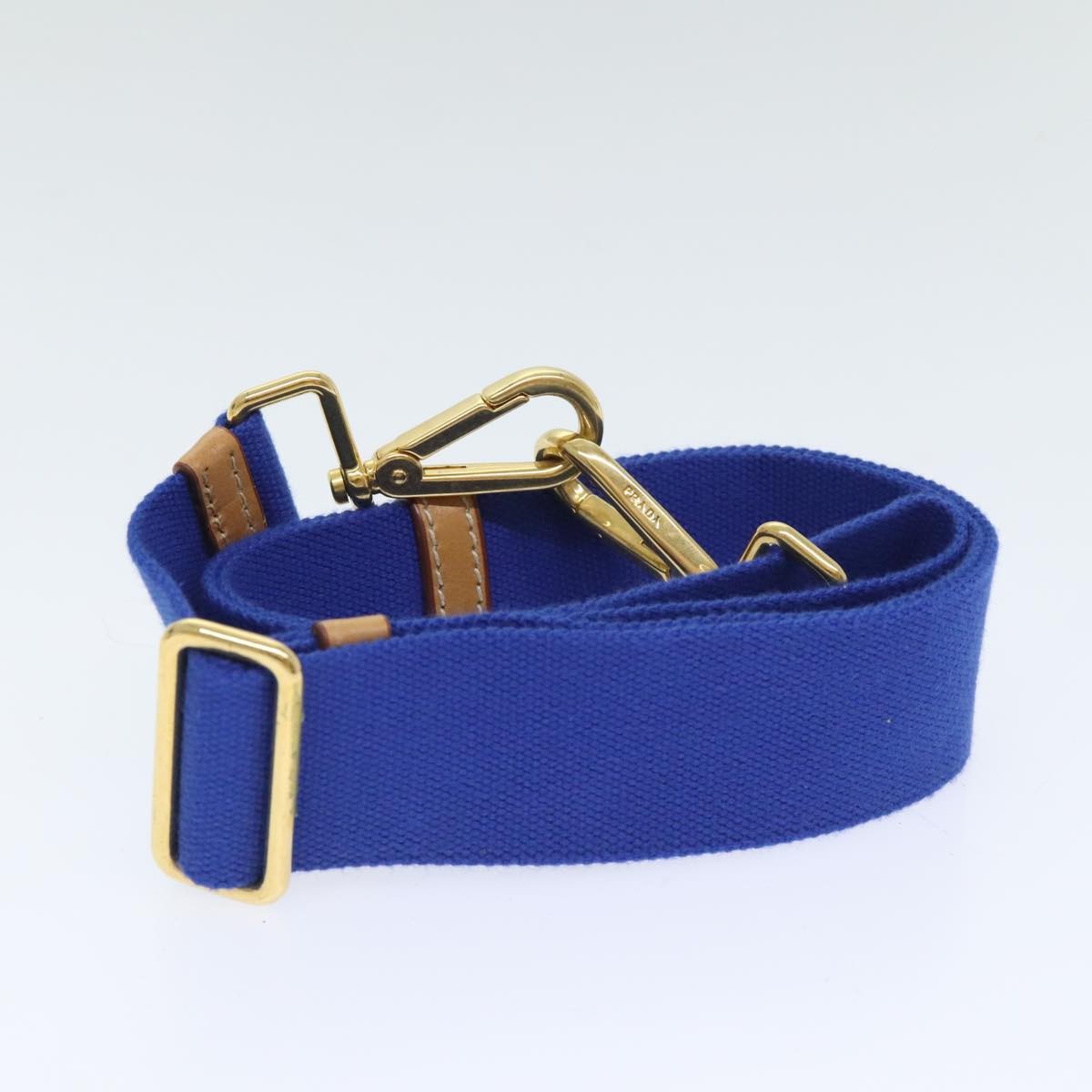 Prada Push Lock Flap Shoulder Bag Canvas, BLUE, CANVAS, Shoulder bag