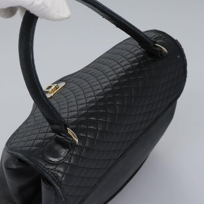 Bally Vintage Handbag Quilted Leather, Black, Leather, Handbag