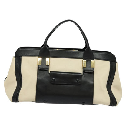 Chloe Alice Satchel Leather, BLACK, LEATHER, Handbag
