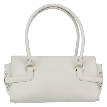 Salvatore Ferragamo Gina Satchel Leather, WHITE, LEATHER, Handbag
