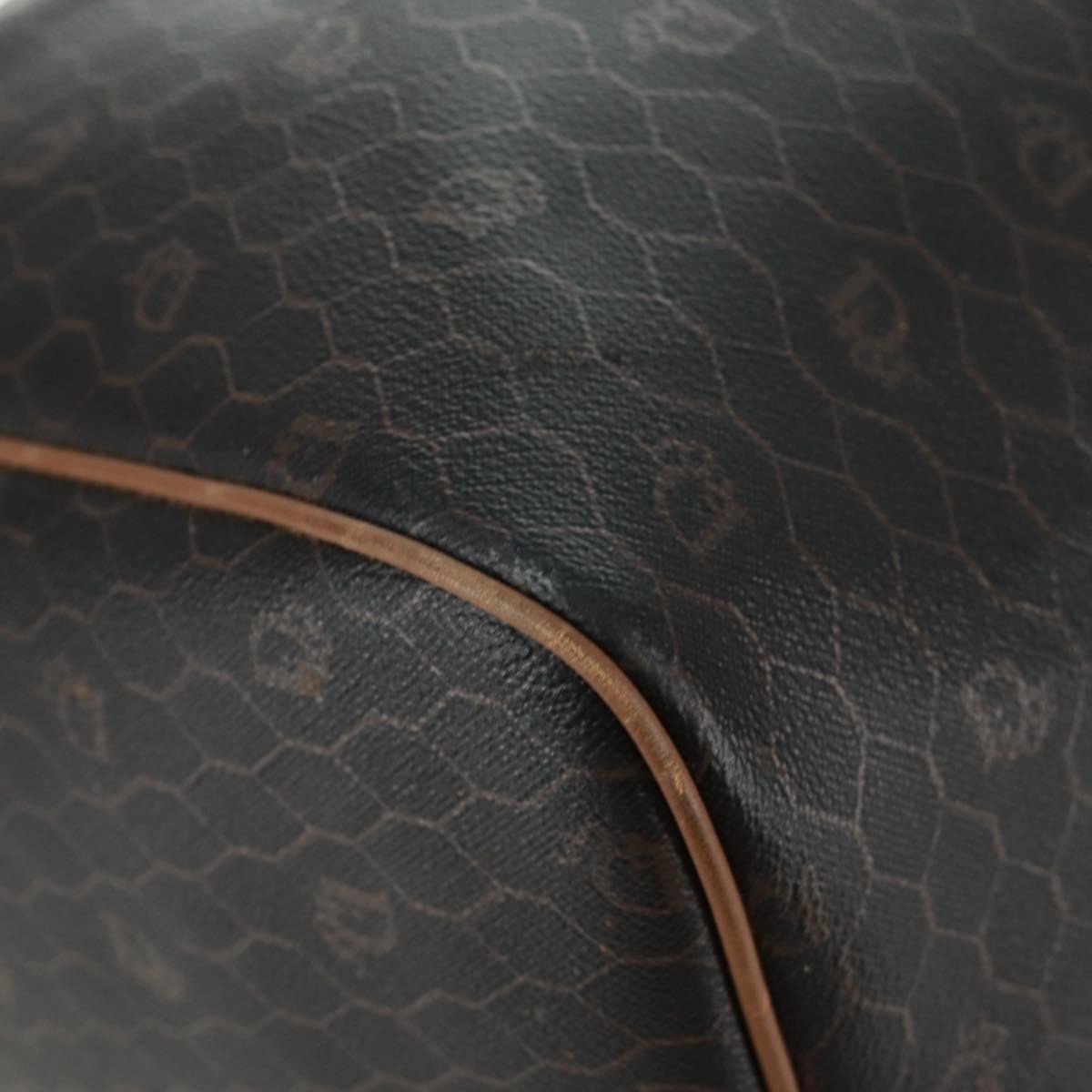 Christian Dior Vintage Honeycomb Boston bag Canvas and Leather, BLACK, CANVAS, Travel bag