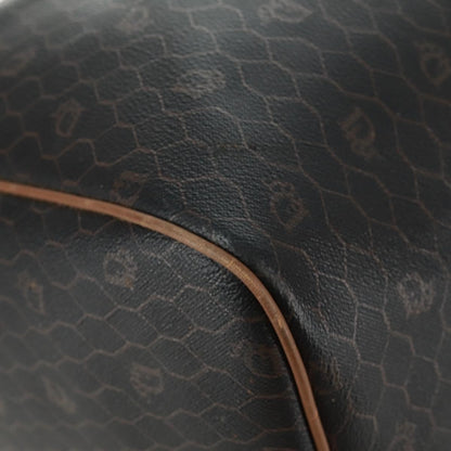 Christian Dior Vintage Honeycomb Boston bag Canvas and Leather, BLACK, CANVAS, Travel bag