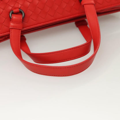 Bottega Veneta Open Shopping Tote Intrecciato Nappa, RED, LEATHER, Tote bag