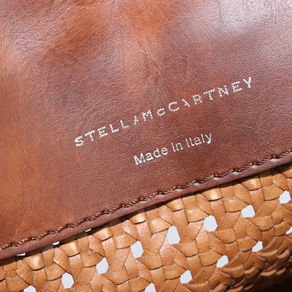 Stella McCartney Flap Shoulder Bag Polyester, BROWN, POLYESTER, Shoulder bag