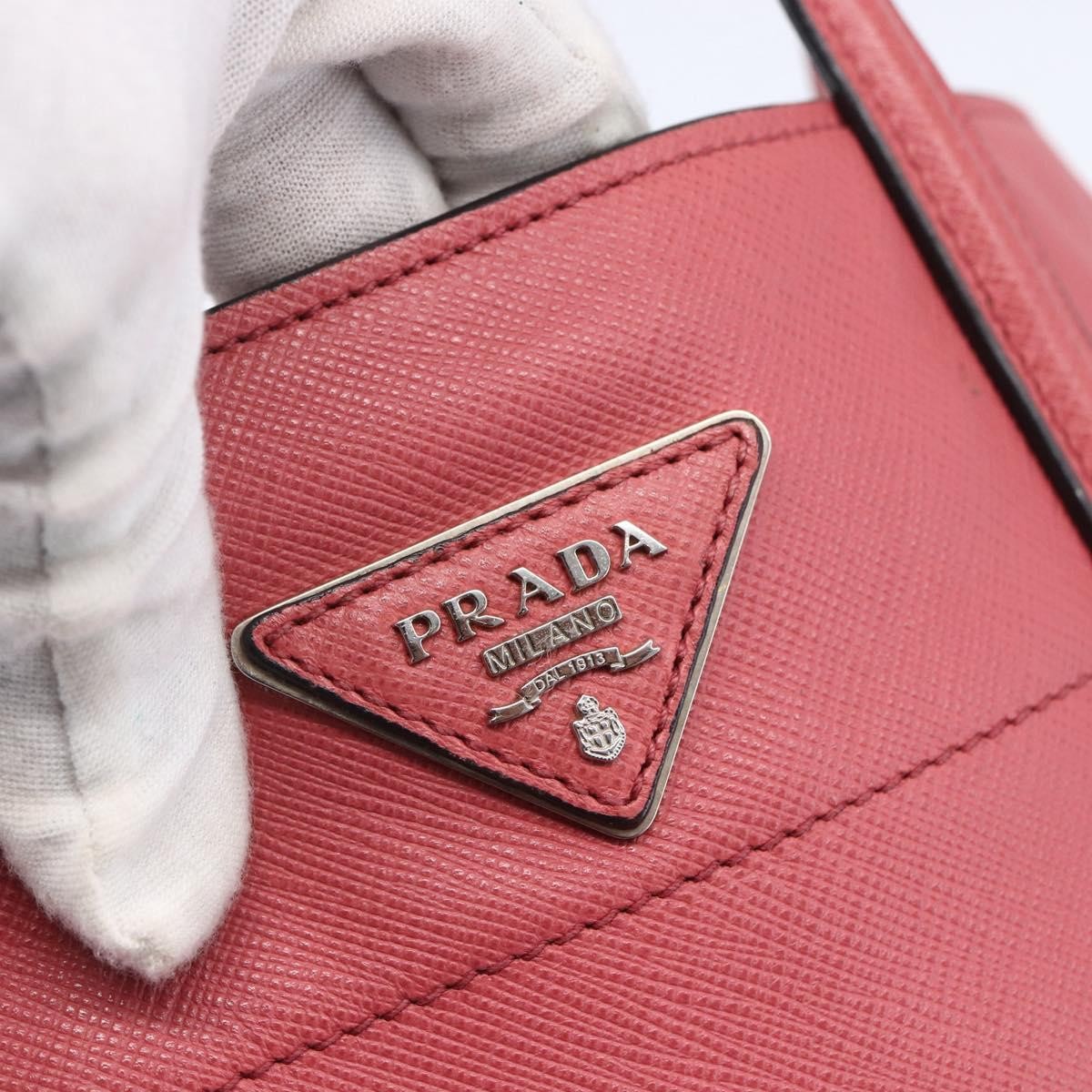 Prada Convertible Soft Shopping Tote Saffiano Leather, PINK, LEATHER, Tote bag