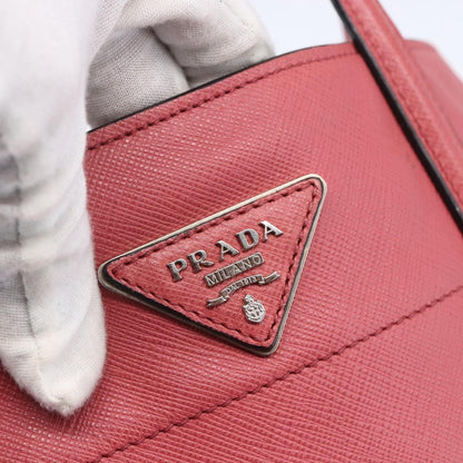 Prada Convertible Soft Shopping Tote Saffiano Leather, PINK, LEATHER, Tote bag