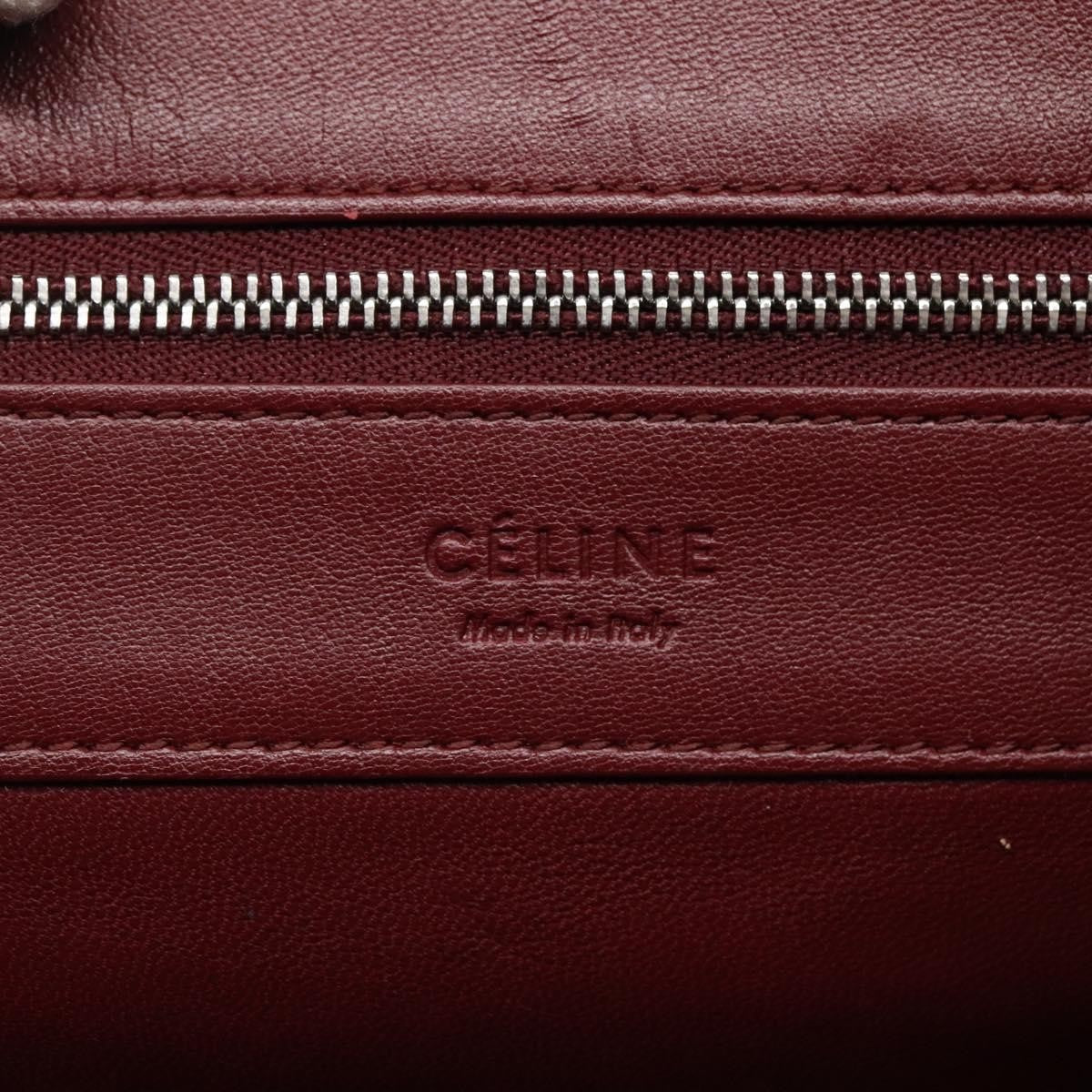 Celine Vertical Cabas Tote Leather, RED, LEATHER, Tote bag