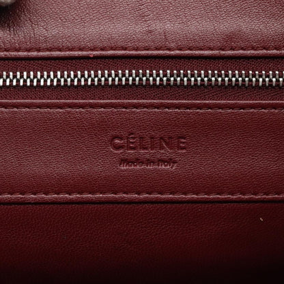 Celine Vertical Cabas Tote Leather, RED, LEATHER, Tote bag
