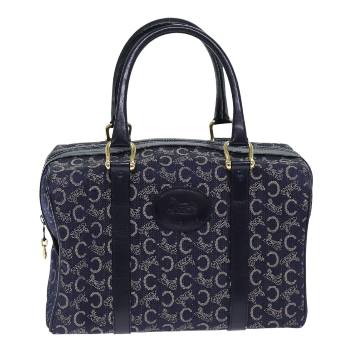 Celine C Sulky Boston bag Canvas, NAVY, CANVAS, Travel bag