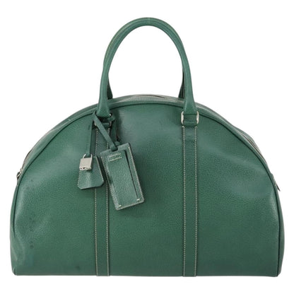 Prada Vintage Boston Bag Leather, GREEN, LEATHER, Travel bag