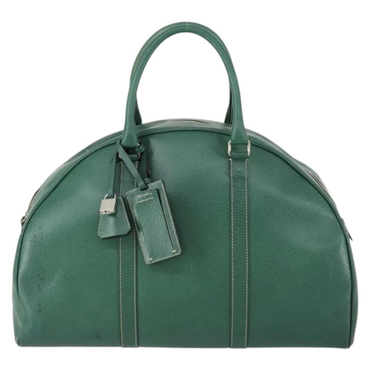 Prada Vintage Boston Bag Leather, GREEN, LEATHER, Travel bag