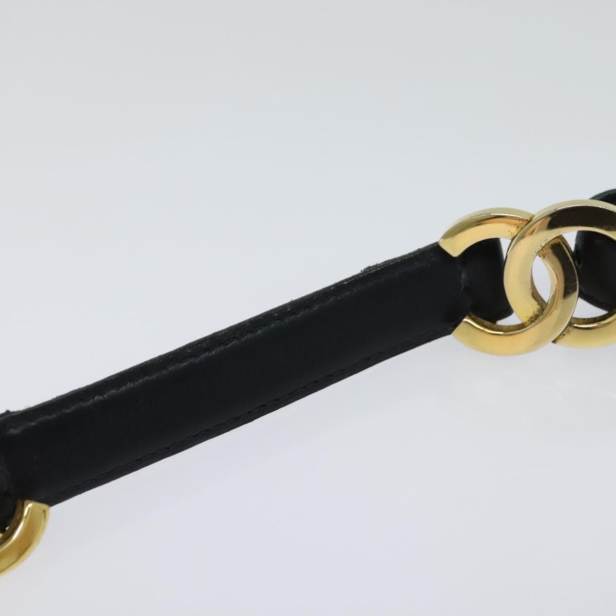 Chanel CC Belt Leather, BLACK, LEATHER, Belts