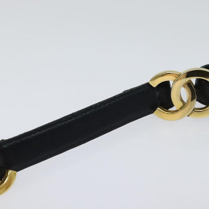 Chanel CC Belt Leather, BLACK, LEATHER, Belts