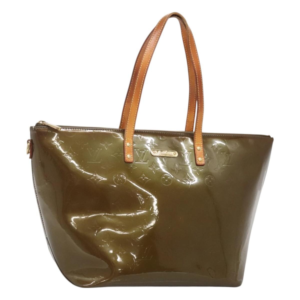 Louis Vuitton Bellevue Handbag Monogram Vernis, KHAKI, PATENT_LEATHER, Handbag