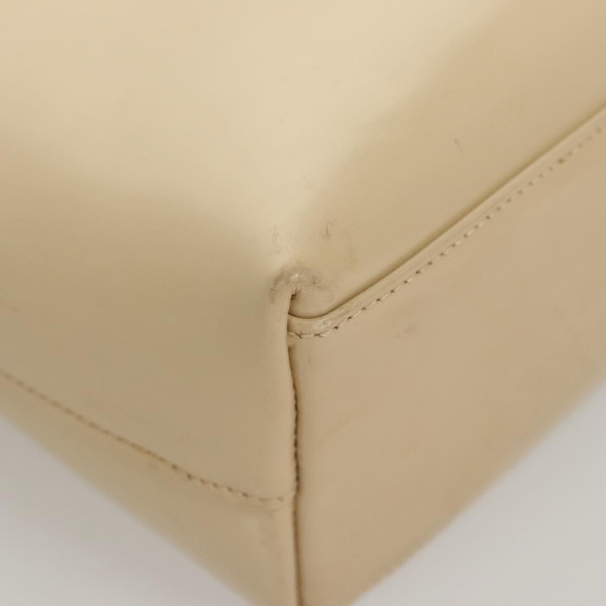 Gucci Vintage Handbag Enamel, BEIGE, PATENT_LEATHER, Handbag