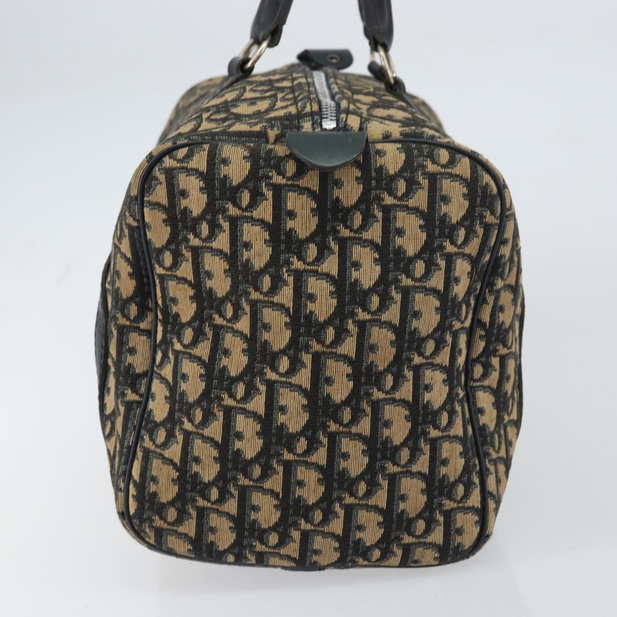 Christian Dior Vintage Trotter Boston Bag Canvas, NAVY, CANVAS, Travel bag