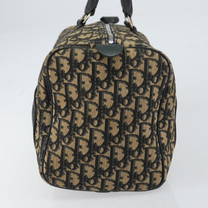 Christian Dior Vintage Trotter Boston Bag Canvas, NAVY, CANVAS, Travel bag