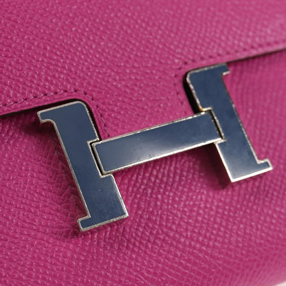 Hermes Constance Slim Wallet Epsom, PURPLE, LEATHER, Wallets