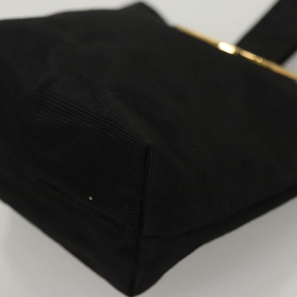 Celine Circle Logo Pouch Nylon, BLACK, NYLON, Clutche & pouche