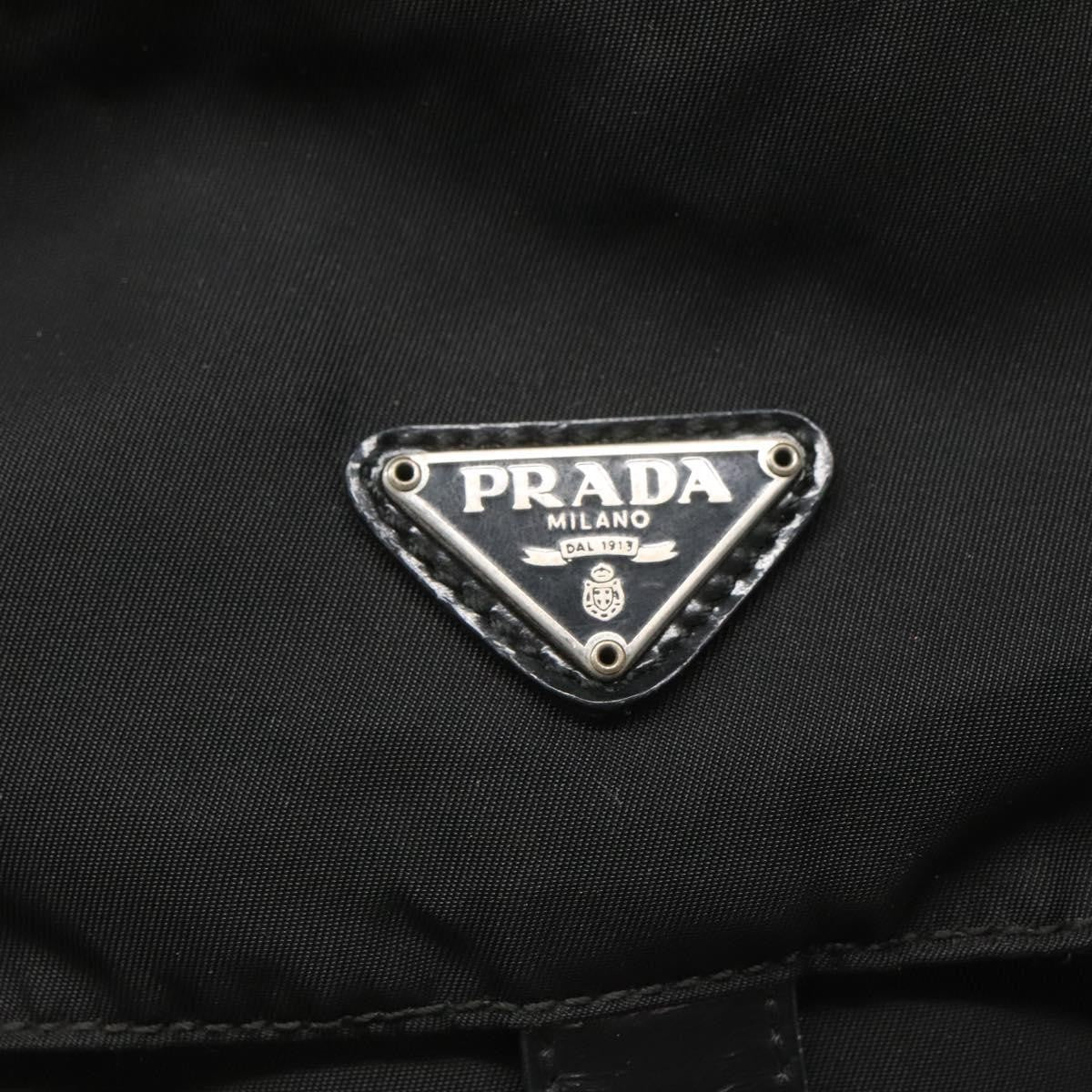 Prada Buckle Messenger Bag Tessuto, BLACK, NYLON, Shoulder bag