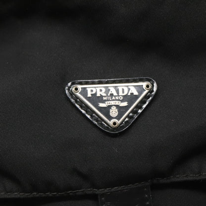 Prada Buckle Messenger Bag Tessuto, BLACK, NYLON, Shoulder bag