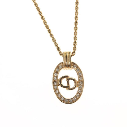 Christian Dior CD Pendant Necklace Gold-plated, GOLD, METAL, Necklace