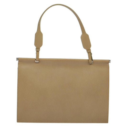 Gucci Vintage Shoulder Bag Leather, BEIGE, LEATHER, Shoulder bag