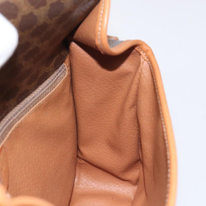 Celine Macadam Shoulder Bag PVC Leather, BROWN, CANVAS, Shoulder bag