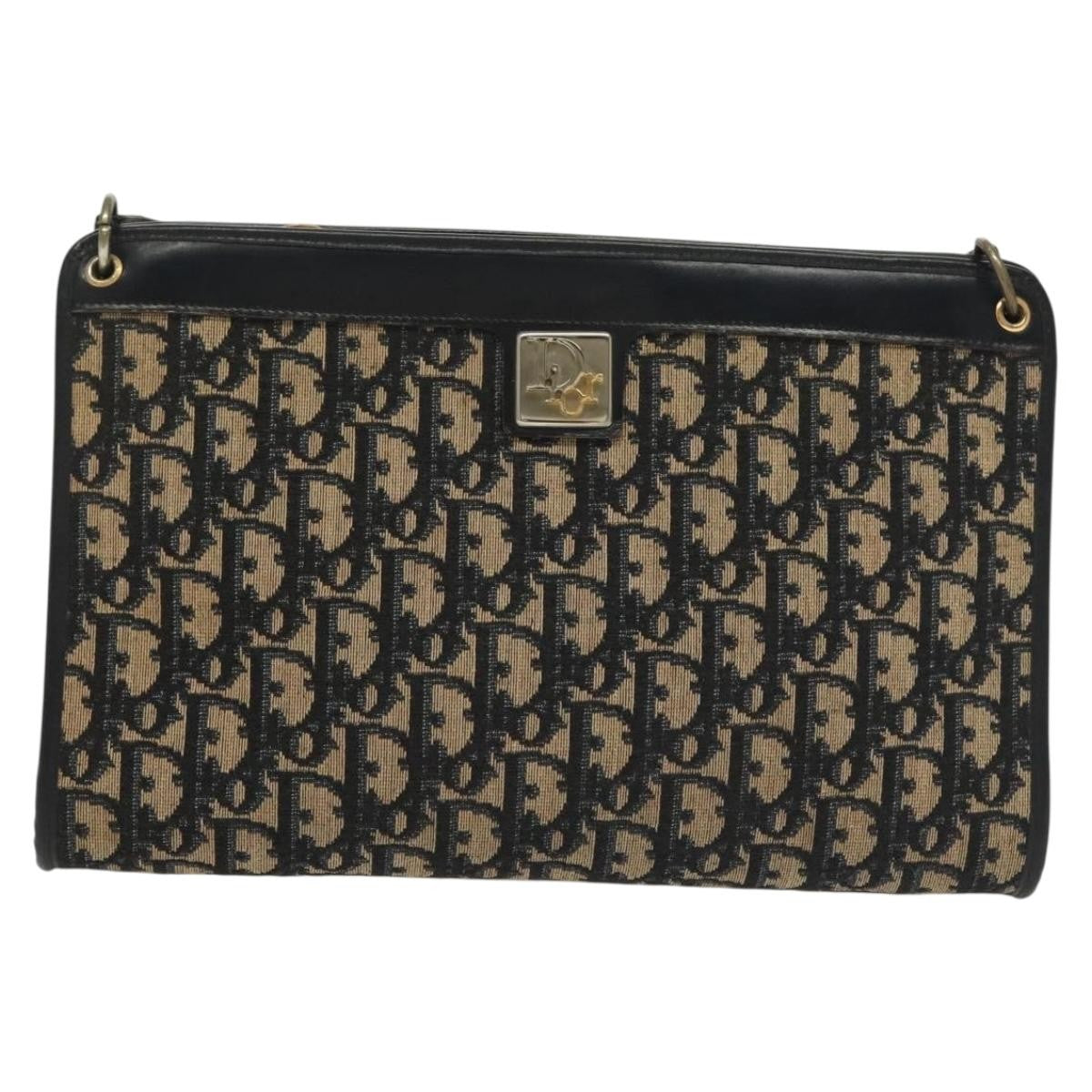 Christian Dior wristlet zip dior Canvas, NAVY, CANVAS, Shoulder bag