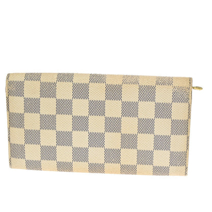 Louis Vuitton Vintage Sarah Wallet Damier, WHITE, CANVAS, Wallets