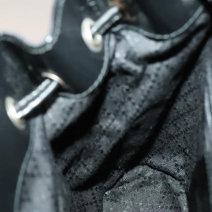 Gucci Vintage Bamboo Backpack Canvas and Leather, BLACK, CANVAS, Backpack