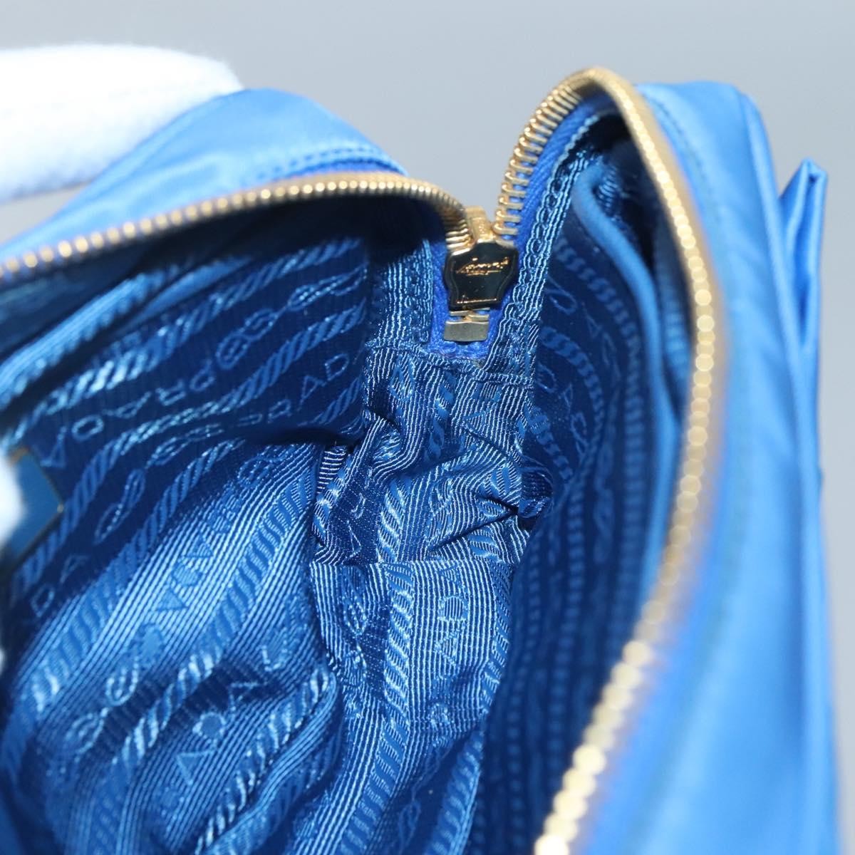 Prada Bow Camera Crossbody Bag Tessuto, BLUE, NYLON, Shoulder bag