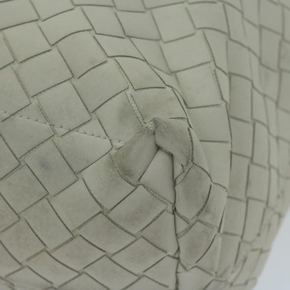 Bottega Veneta Zipped Tote Rubber Intrecciato with Canvas, WHITE, LEATHER, Tote bag