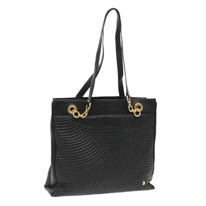 Bally Vintage Tote Bag Quilted Leather, Black, Leather, Shoulder Bag