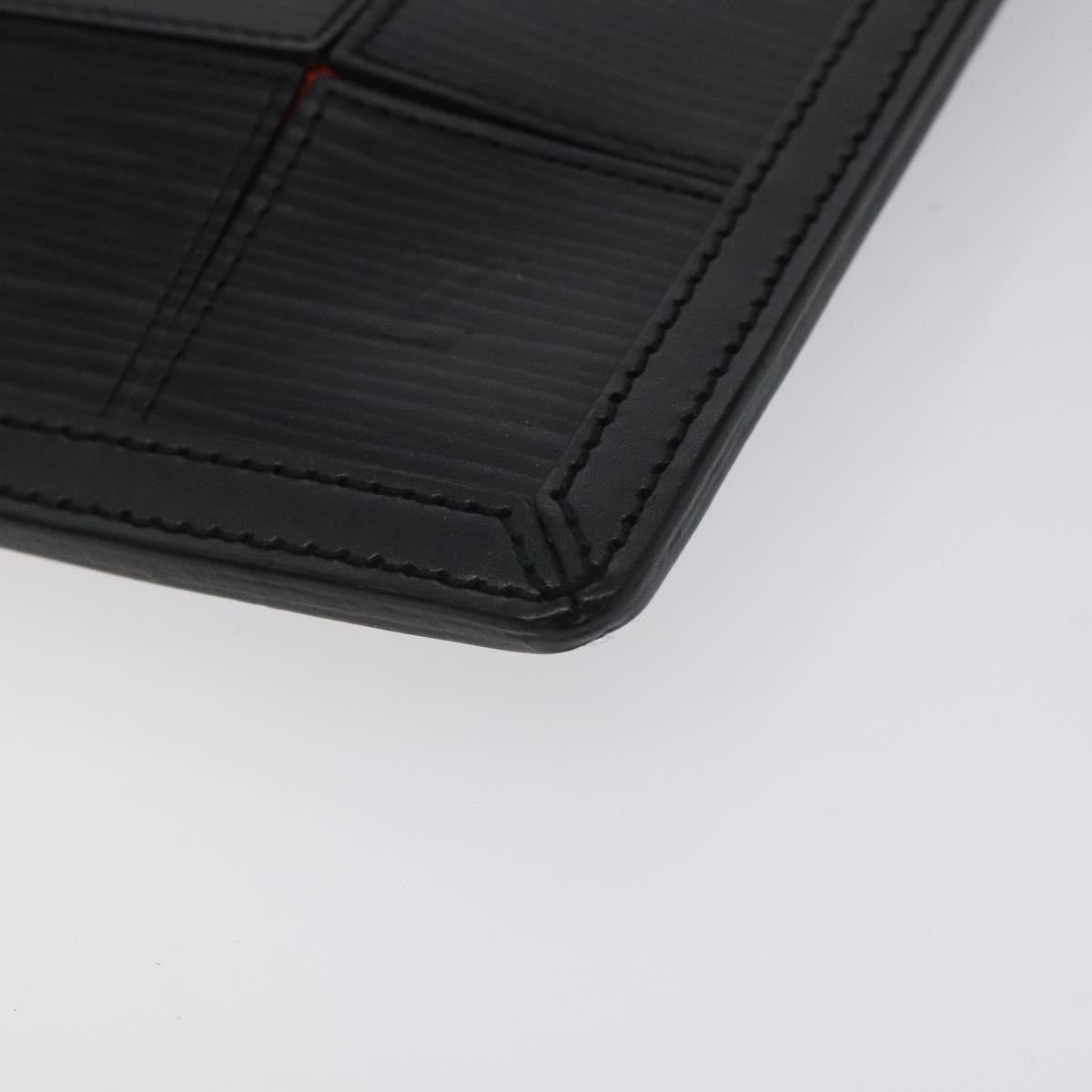 Louis Vuitton Delmonico Pochette Stretch Epi Leather, BLACK, LEATHER, Clutche & pouche