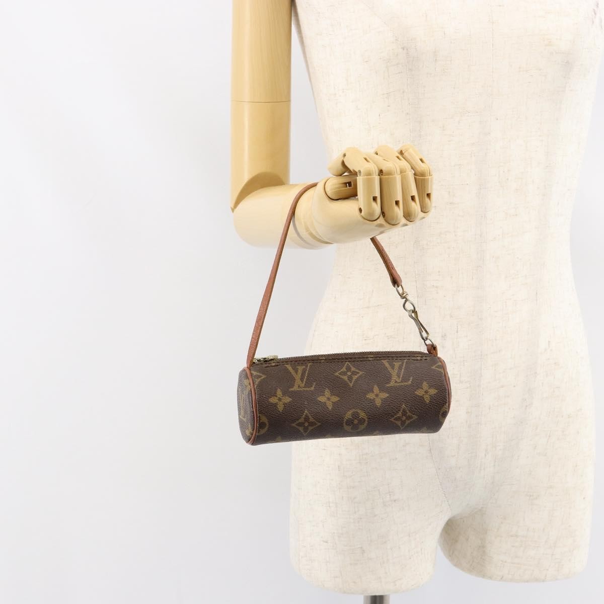 Louis Vuitton Papillon Pochette Monogram Canvas, BROWN, CANVAS, Clutche & pouche