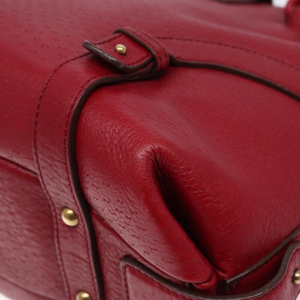 Salvatore Ferragamo Gancini handbag Leather, RED, LEATHER, Handbag