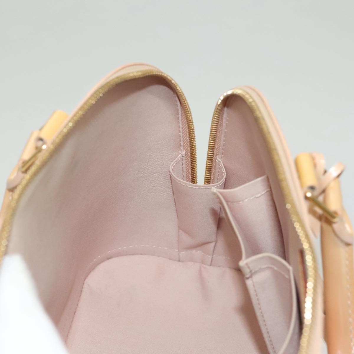 Louis Vuitton Alma Handbag Monogram Vernis, BEIGE, PATENT_LEATHER, Handbag