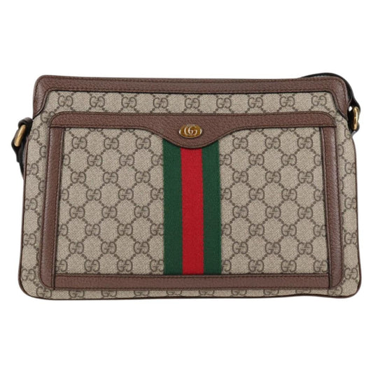 Gucci Ophidia Zip Shoulder Bag GG Coated Canvas, BEIGE, CANVAS, Shoulder bag