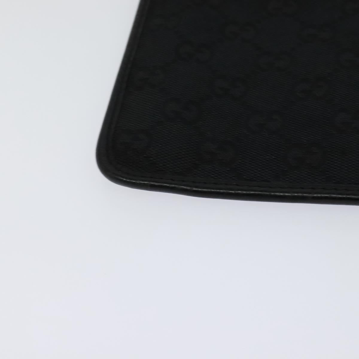 Gucci Front Pocket Messenger Canvas, BLACK, CANVAS, Shoulder bag