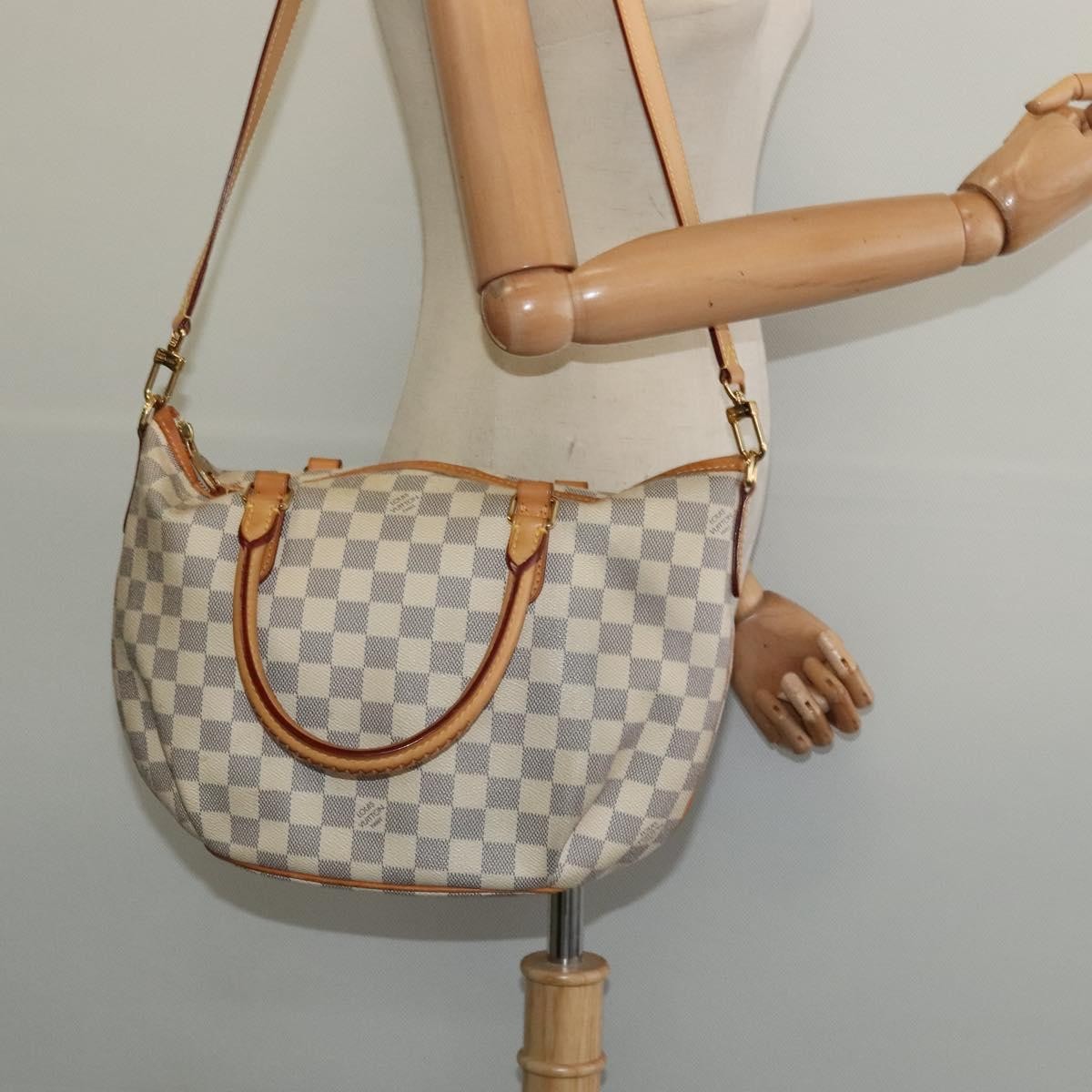 Louis Vuitton Riviera Handbag Damier, WHITE, CANVAS, Tote bag