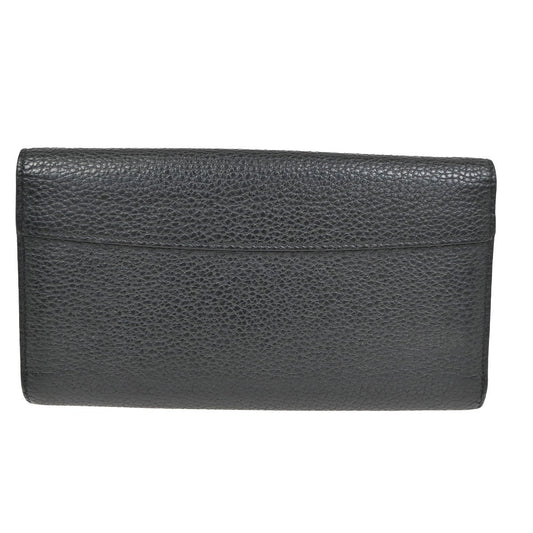 Louis Vuitton Capucines Long Wallet Leather, BLACK, LEATHER, Wallets