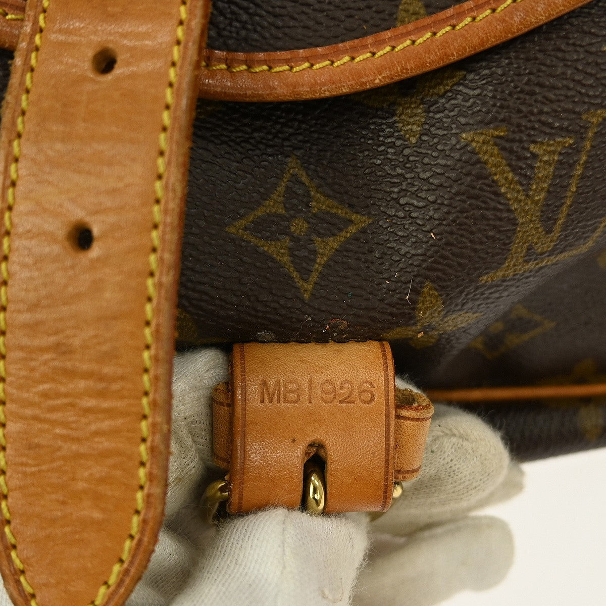 Louis Vuitton Saumur Handbag Monogram Canvas, BROWN, CANVAS, Shoulder bag