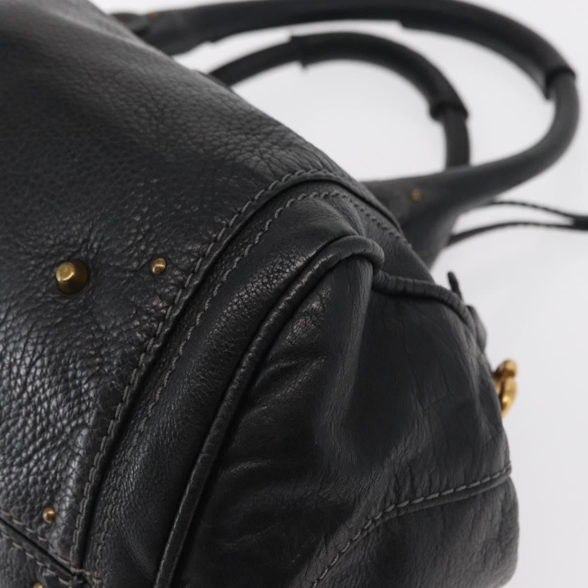 Chloe Pure Paddington Satchel Leather, BLACK, LEATHER, Handbag